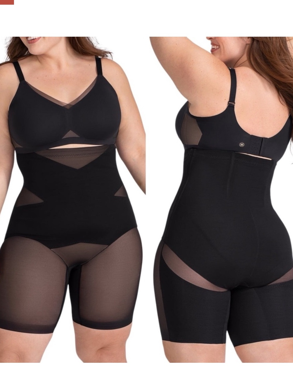 NWT HONEYLOVE Super Power Short Black Shapewear Plus Size 3X